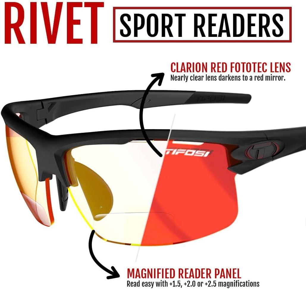 imageRivet Sport Sunglasses Ideal For Cycling Golf Pickleball Running And TennisBlackout Clarion Red Fototec 20