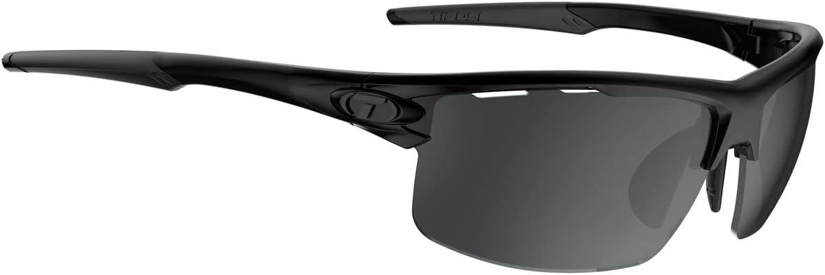 imageRivet Sport Sunglasses Ideal For Cycling Golf Pickleball Running And TennisBlackout SmokeAc RedClear