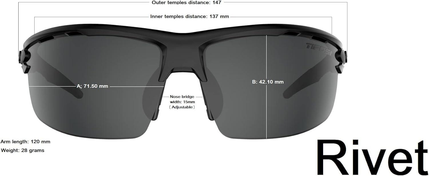 imageRivet Sport Sunglasses Ideal For Cycling Golf Pickleball Running And TennisBlackout SmokeAc RedClear