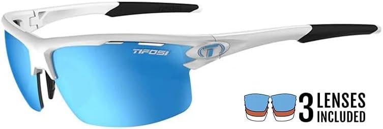 imageRivet Sport Sunglasses Ideal For Cycling Golf Pickleball Running And TennisMatte White Clarion BlueAc RedClear