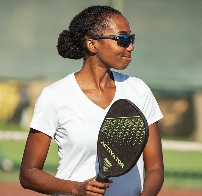 imageRivet Sport Sunglasses Ideal For Cycling Golf Pickleball Running And TennisSatin Vapor Clarion Blue Fototec