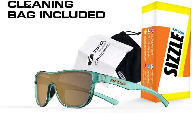 imageSizzle Tangle Free Sport Sunglasses Ideal For Running Cycling Golf Pickleball Tennis and Trendy Lifestyle LookAvant Clear Smoke Bright Blue Mirror Lens