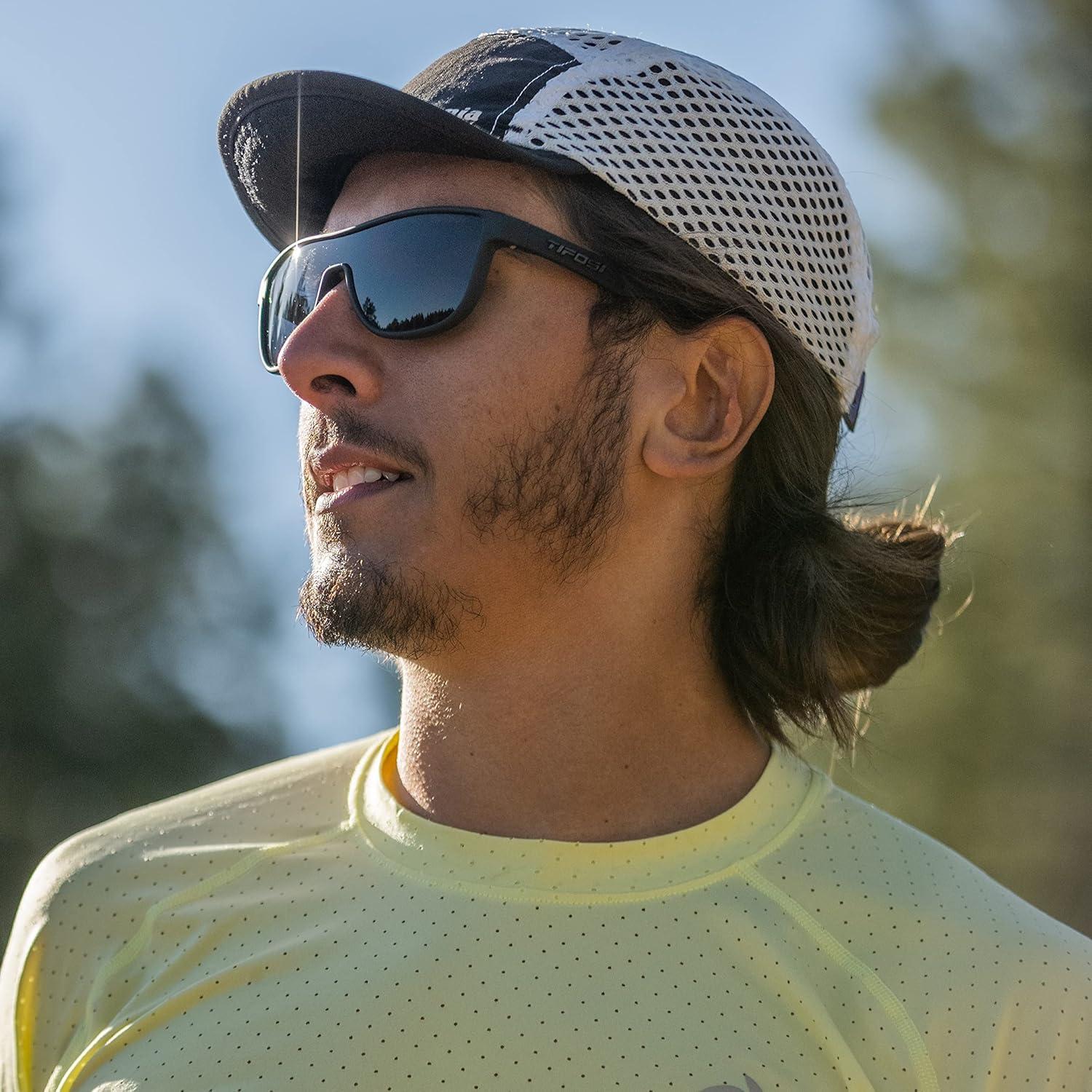 imageSizzle Tangle Free Sport Sunglasses Ideal For Running Cycling Golf Pickleball Tennis and Trendy Lifestyle LookBlackout Smoke Lens