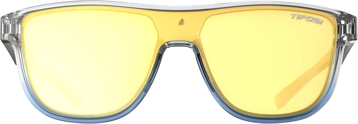 imageSizzle Tangle Free Sport Sunglasses Ideal For Running Cycling Golf Pickleball Tennis and Trendy Lifestyle LookFrost Blue Smoke Yellow Lens