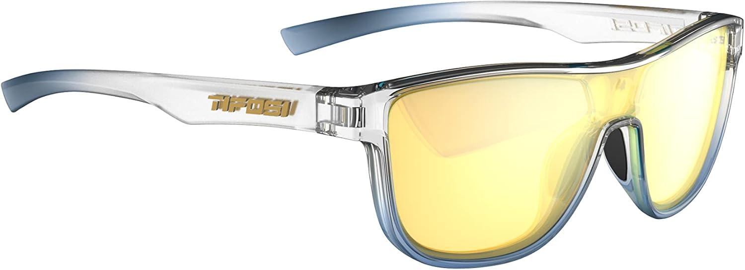 imageSizzle Tangle Free Sport Sunglasses Ideal For Running Cycling Golf Pickleball Tennis and Trendy Lifestyle LookFrost Blue Smoke Yellow Lens