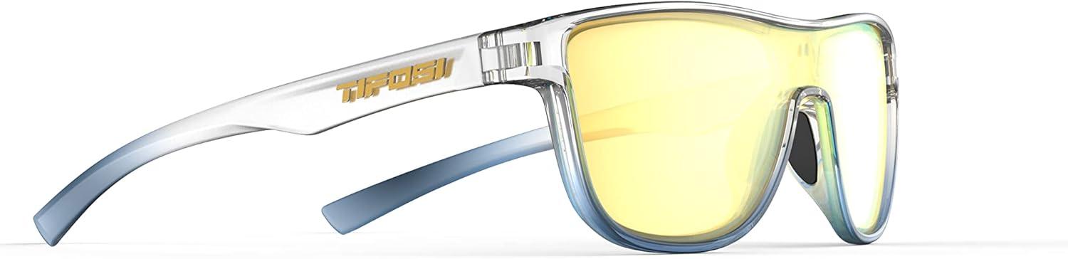 imageSizzle Tangle Free Sport Sunglasses Ideal For Running Cycling Golf Pickleball Tennis and Trendy Lifestyle LookFrost Blue Smoke Yellow Lens