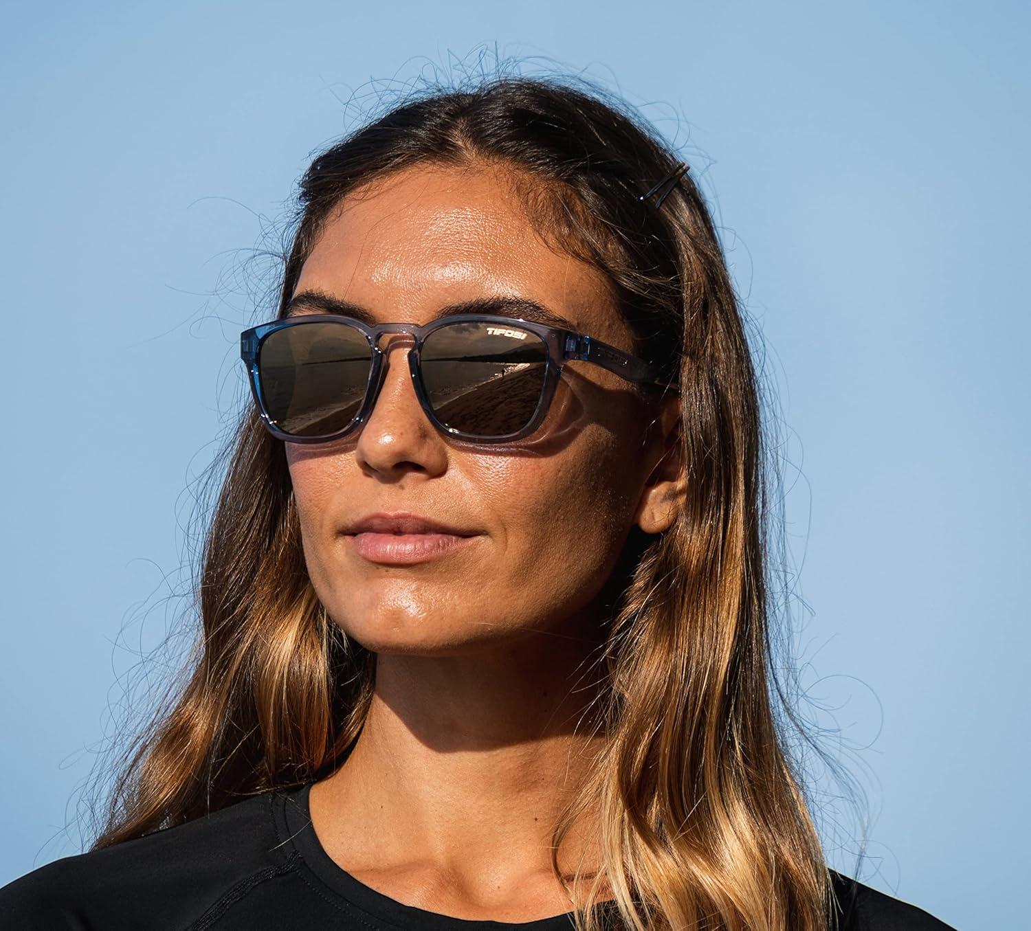 imageSmirk Womens Sunglasses ampamp Mens Glasses Tangle Free Ideal For Running Beach Lifestyle Golf Hiking and PickleballCrystal Denim Gold Mirror