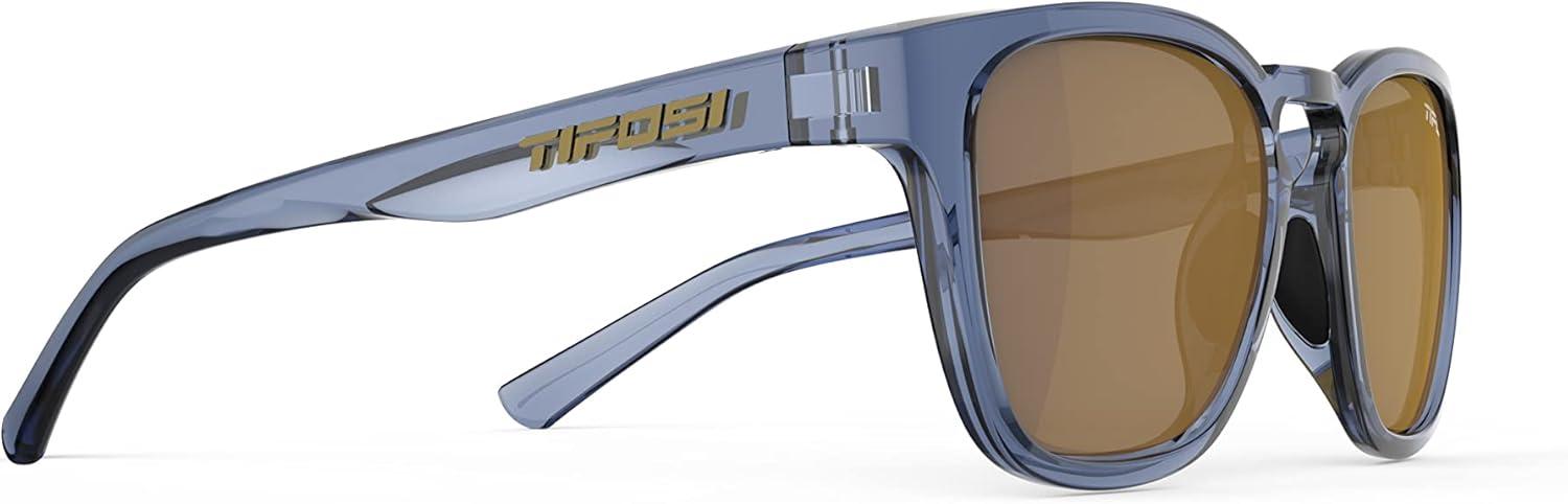 imageSmirk Womens Sunglasses ampamp Mens Glasses Tangle Free Ideal For Running Beach Lifestyle Golf Hiking and PickleballCrystal Denim Gold Mirror