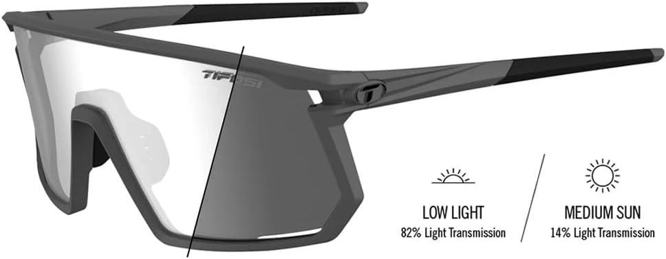 imageTifosi Moab Cycling Glasses Ideal For Cycling Gravel MTB ampamp Road Baseball ampamp Pickleball Shatterproof Polycarbonate LensMatte Gunmetal Light Night Fototec