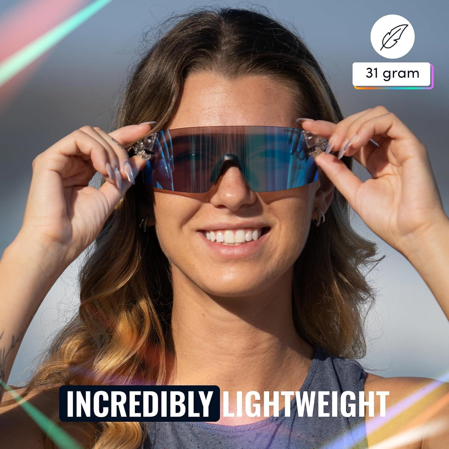 imageTifosi Optics Rail XC Sport Sunglasses Ideal For Cycling Road ampamp Gravel Baseball Softball and RunningCrystal Smoke Clarion BlueAc RedClear