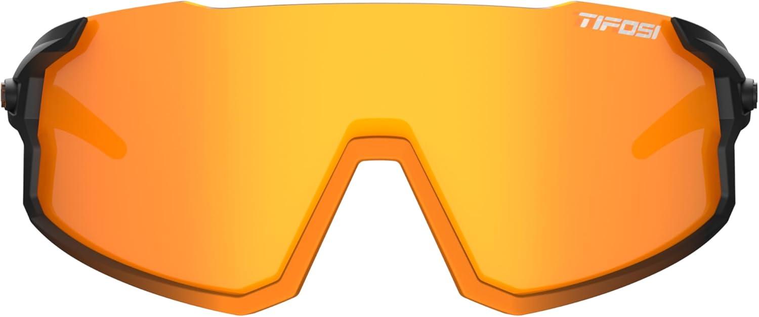 imageTifosi Optics Stash Sunglasses Ideal For Cycling Gravel MTB ampamp Road Baseball Softball ampamp PickleballBlack Orange Fade Clarion OrangeAc RedClear
