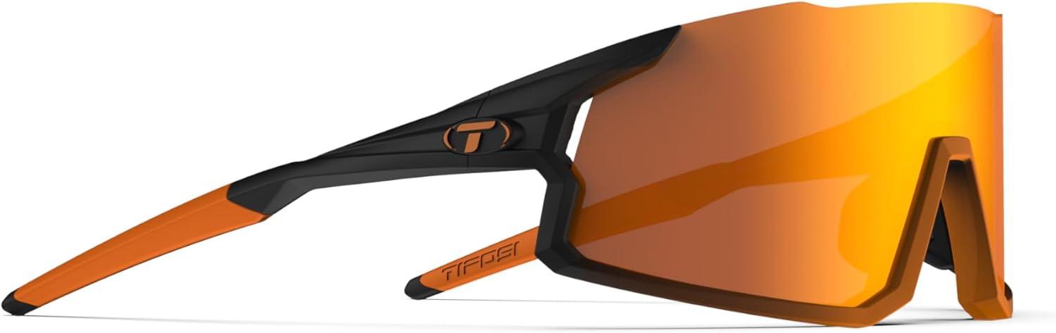 imageTifosi Optics Stash Sunglasses Ideal For Cycling Gravel MTB ampamp Road Baseball Softball ampamp PickleballBlack Orange Fade Clarion OrangeAc RedClear