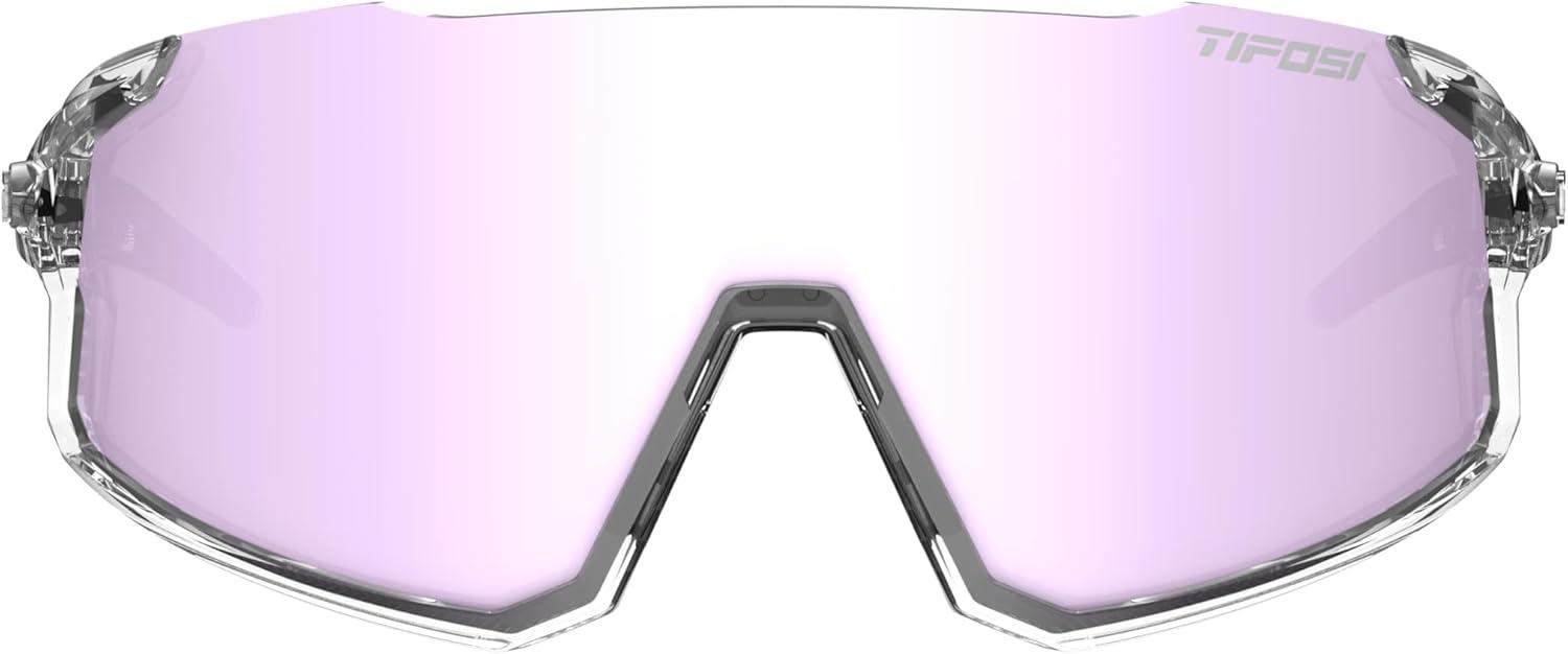imageTifosi Optics Stash Sunglasses Ideal For Cycling Gravel MTB ampamp Road Baseball Softball ampamp PickleballCrystal Clear Clarion PurpleAc RedClear