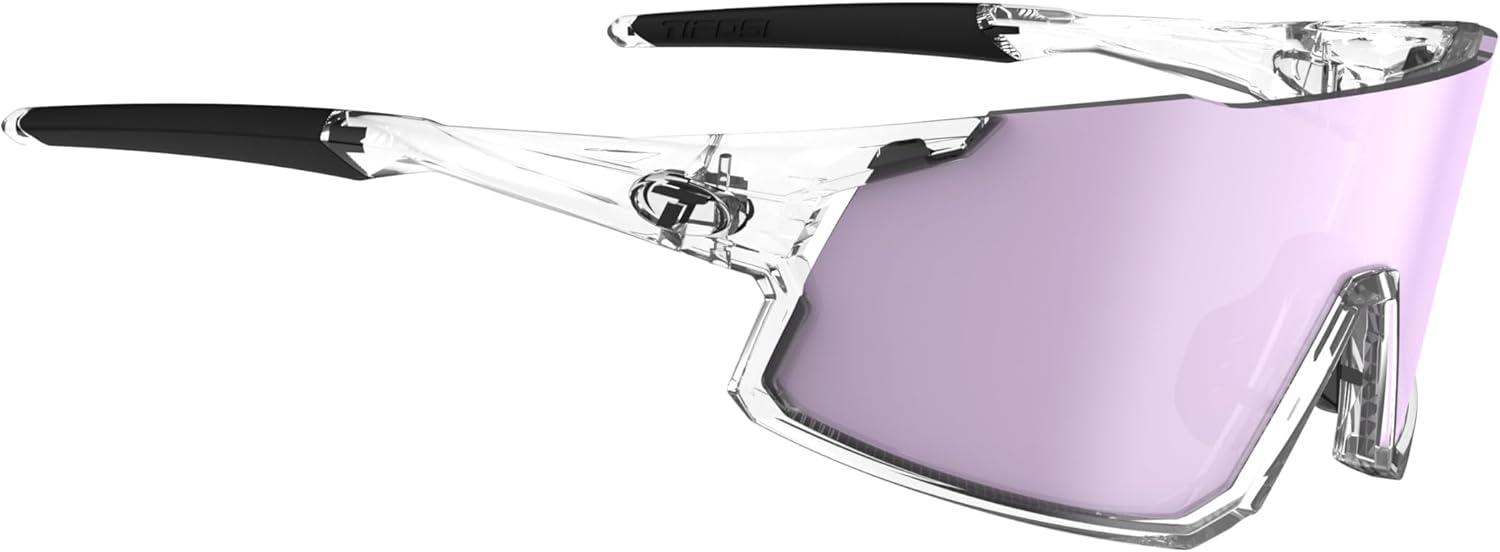 imageTifosi Optics Stash Sunglasses Ideal For Cycling Gravel MTB ampamp Road Baseball Softball ampamp PickleballCrystal Clear Clarion PurpleAc RedClear