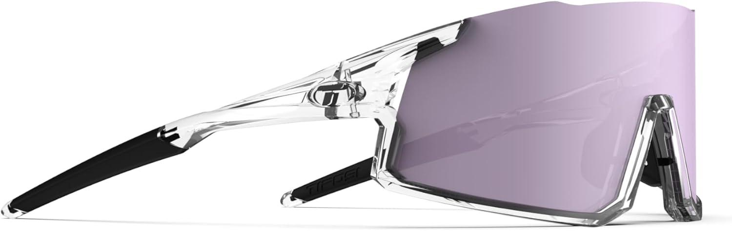 imageTifosi Optics Stash Sunglasses Ideal For Cycling Gravel MTB ampamp Road Baseball Softball ampamp PickleballCrystal Clear Clarion PurpleAc RedClear
