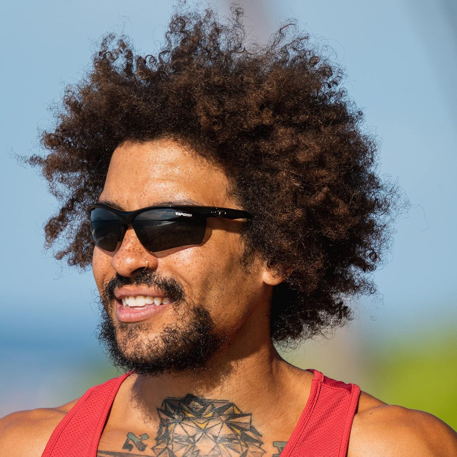 imageTifosi Vero Sport Sunglasses Unisex Ideal For Baseball Cricket Cycling Golf Hiking Running Tennis ampamp PickleballGloss Black Smoke Polarized