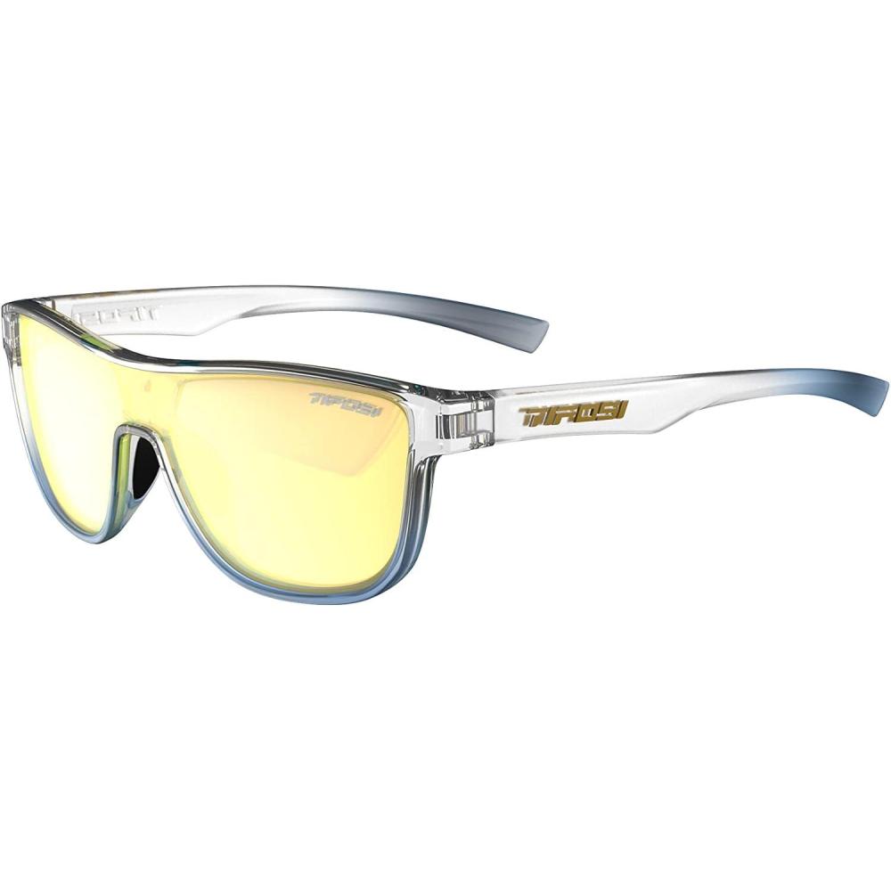 imageSizzle Tangle Free Sport Sunglasses  Ideal For Running Cycling Golf Pickleball Tennis and Trendy Lifestyle LookFrost Blue Smoke Yellow Lens