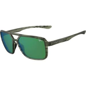 Salto Tangle Free Aviator Style Men & Womens Sunglasses – Ideal for Golf, Hiking, Running, Pickleball & Great Lifestyle Look(Olive Stripe Fade (Emerald Mirror Polarized))