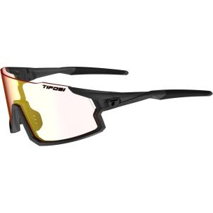 Tifosi Optics Stash Sunglasses – Ideal For Cycling (Gravel, MTB & Road), Baseball, Softball & Pickleball(Matte Gunmetal (Clarion Red Fototec))