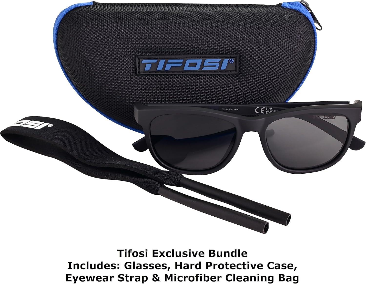imageTifosi Optics Swank Sunglasses Bundle with Case and Eyewear StrapsBlackoutSmoke