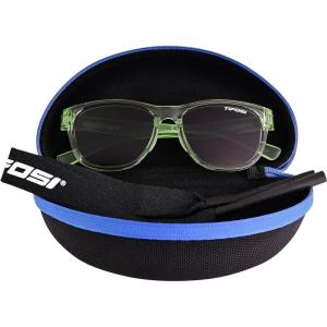 Tifosi Optics Swank Sunglasses Bundle with Case and Eyewear Straps(Bottle Green/Smoke)