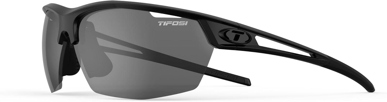 image:imageTifosi Optics Navar Sport Sunglasses Ideal For Golf Pickleball Running amp Tennis Vented Lenses Prevent FoggingGloss Black Smoke