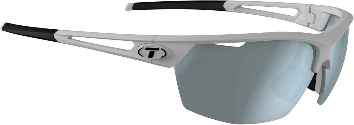 image:imageTifosi Optics Navar Sport Sunglasses Ideal For Golf Pickleball Running amp Tennis Vented Lenses Prevent FoggingMatte White Smoke Bright Blue Mirror