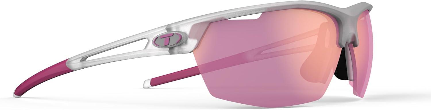 image:imageTifosi Optics Navar Sport Sunglasses Ideal For Golf Pickleball Running amp Tennis Vented Lenses Prevent FoggingSatin Clear Pink Mirror