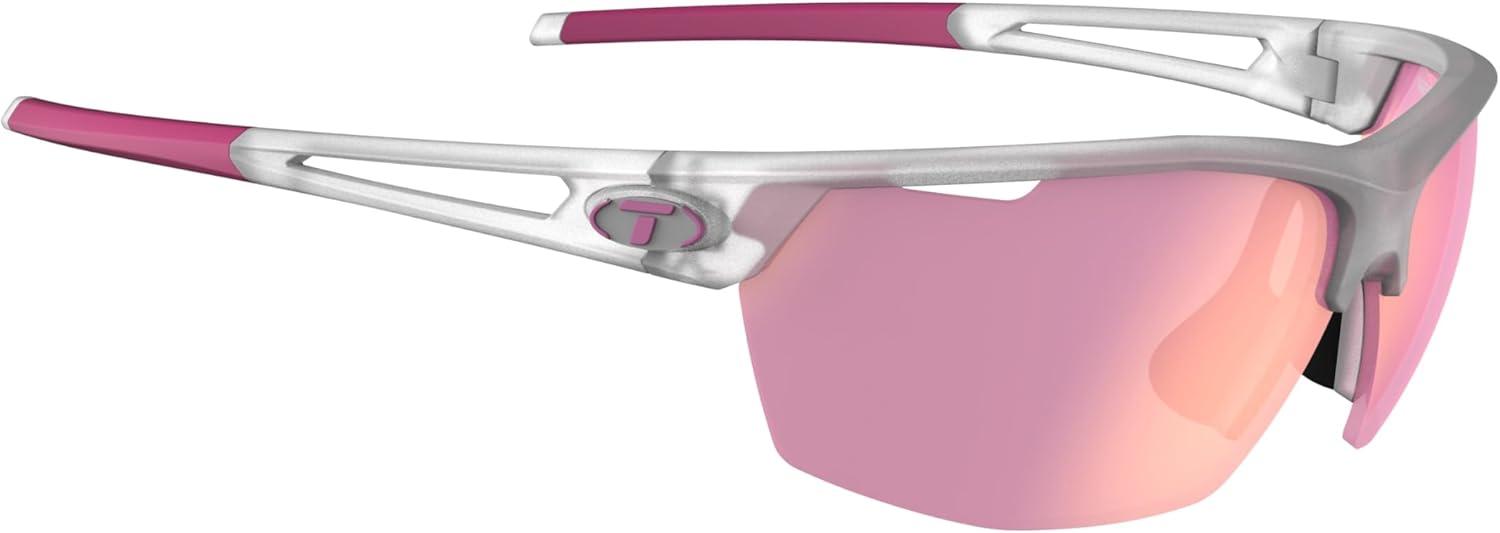 image:imageTifosi Optics Navar Sport Sunglasses Ideal For Golf Pickleball Running amp Tennis Vented Lenses Prevent FoggingSatin Clear Pink Mirror