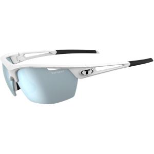 Tifosi Optics Navar Sport Sunglasses – Ideal For Golf, Pickleball, Running & Tennis. Vented Lenses Prevent Fogging(Matte White  Smoke Bright Blue Mirror)