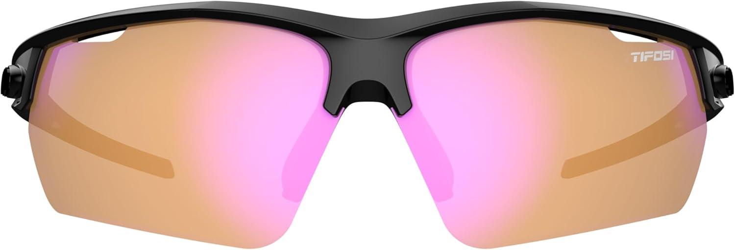 image:imageTifosi Optics Navar FC Full Coverage Sport Sunglasses Ideal For Golf Pickleball Running amp Tennis Vented LensesGloss Black Ac Red