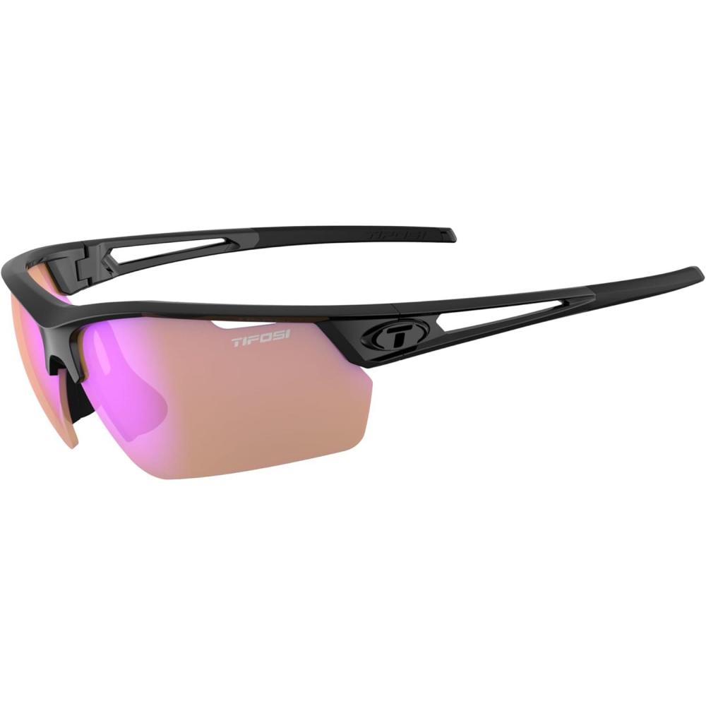 image:imageTifosi Optics Navar FC Full Coverage Sport Sunglasses Ideal For Golf Pickleball Running amp Tennis Vented LensesGloss Black Ac Red
