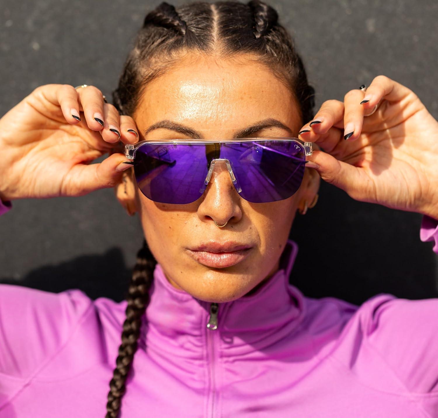 image:imageTifosi Optics Sanctum SL SunglassesCrystal Clear Purple Mirror Ar