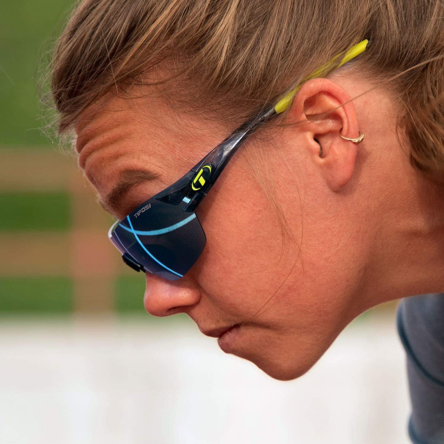 image:imageTifosi Slice Sport Sunglasses Ideal For Cycling Hiking and RunningCrystal Smoke Clarion BlueAc RedClear